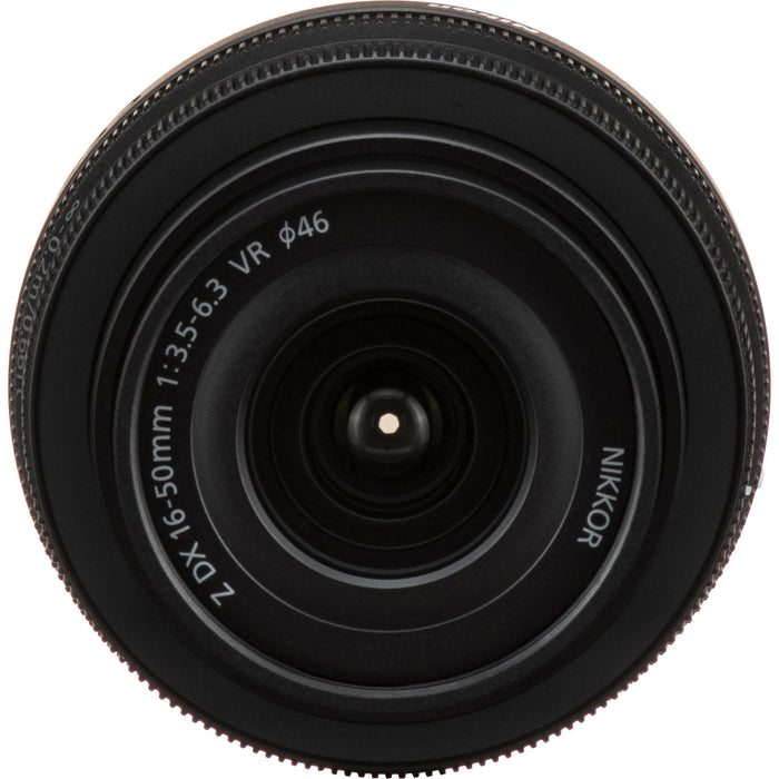 Nikon Z DX 16-50mm f/3.5-6.3 VR Lens in black – compact, versatile zoom lens with Vibration Reduction, ideal for everyday photography.