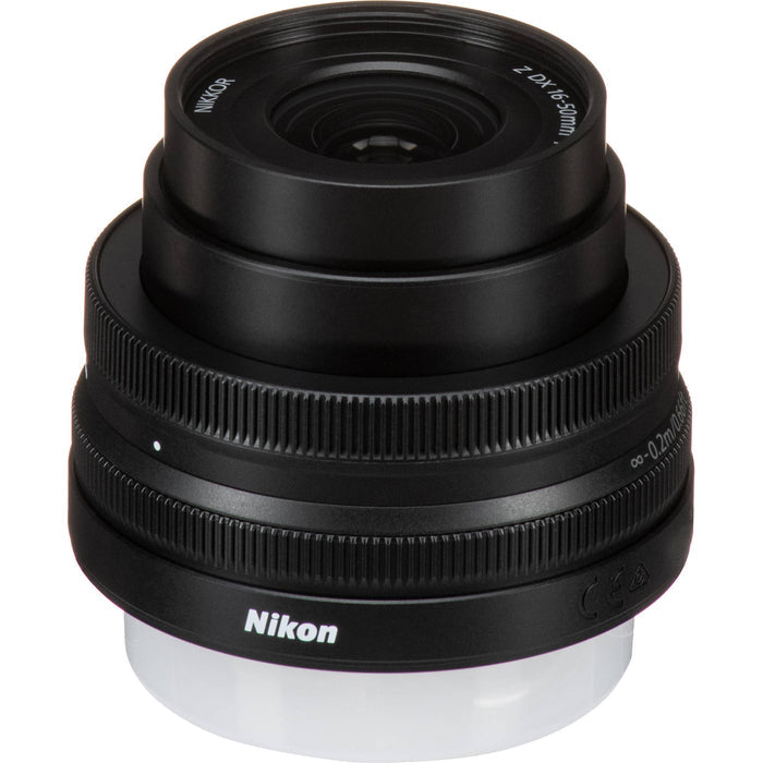 Nikon Z DX 16-50mm f/3.5-6.3 VR Lens in black – compact, versatile zoom lens with Vibration Reduction, ideal for everyday photography.