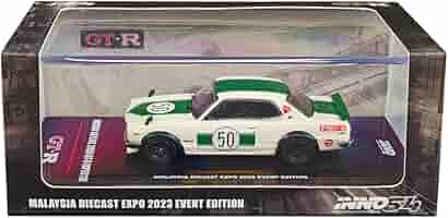Nissan Skyline 2000 GT-R KPGC10 White Malaysia Diecast Expo 2023 Event Edition Inno64 1/64 scale IN64-KPGC10-MDX23WH