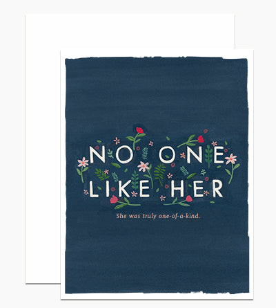 No One Like Her Sympathy Card