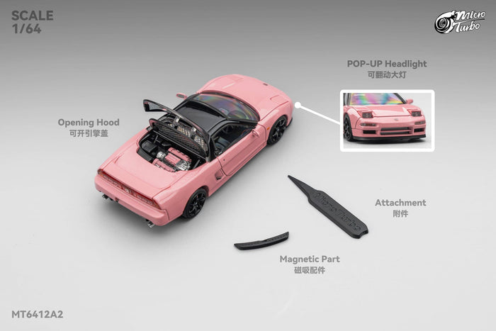 NSX-R NA1 Metallic Pink Micro Turbo 1/64 scale MT6412A2