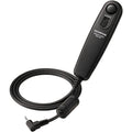 Olympus RM-CB2 remote release cable with 2.5mm mini stereo jack, designed for OM-D E-M1 Mark II and E-M5 Mark III, prevents camera shake, features bulb lock for long exposures.