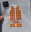 Orange Gingham Shift Dress