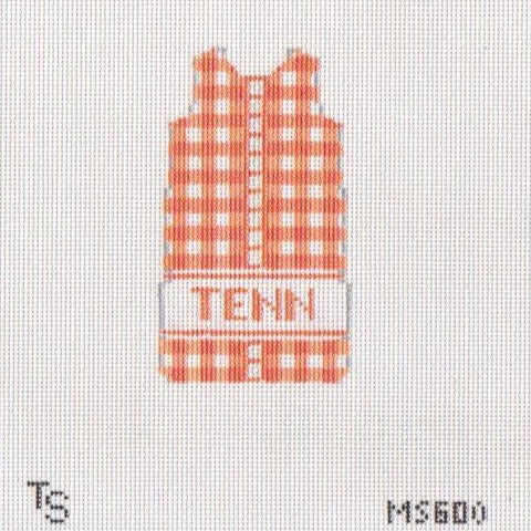 Orange Gingham Shift Dress