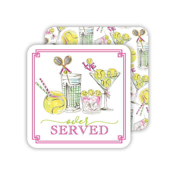 Over Served Tennis Coasters