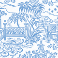 Pagoda Blue & White Gift Wrap