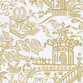 Pagoda Gold & White Gift Wrap