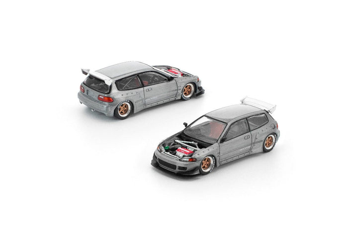 Pandem Honda Civic EG6 Raw Metal Pop Race Enigma Special Edition 1/64 PRE018