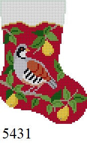 Partridge in a Pear Tree Mini Stocking