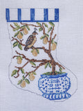 Partridge Stripe Mini Stocking