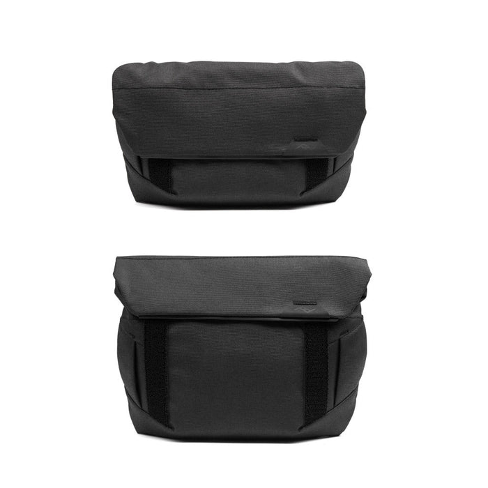 Compact black PFAS-free pouch, 1.5–3 L, weatherproof recycled fabric