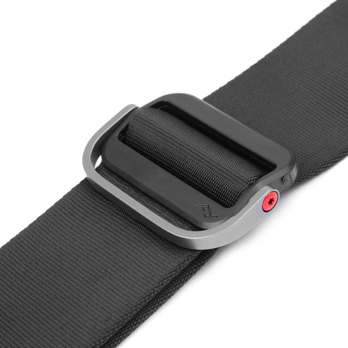 Peak Design Slide 3-in-1 camera strap in black with quick-connect Anchor Links, padded nylon webbing and 90kg capacity.