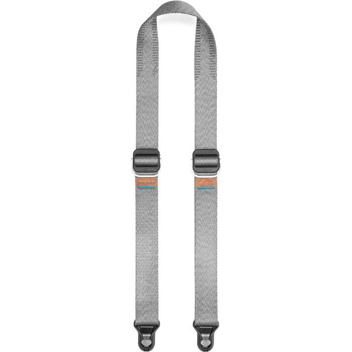 Versatile camera strap in Grey with quick-release anchors, adjustable 99–145 cm length and 90.7 kg capacity for secure, comfortable carry.