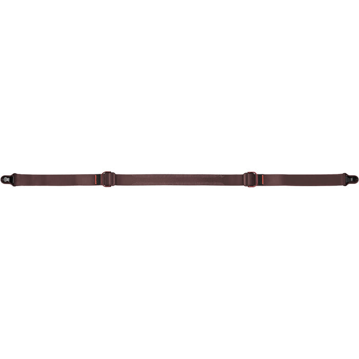 Versatile camera strap in Eclipse Purple with quick-release anchors, adjustable 99–145 cm length and 90.7 kg capacity for secure, comfortable carry.