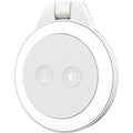 PGYTECH MagGlow Phone Fill Light in grey with slim 10.5mm design, 37.6g weight, 34 LEDs, magnetic attachment, 290° rotatable hinge, 300mAh battery, and USB-C charging.