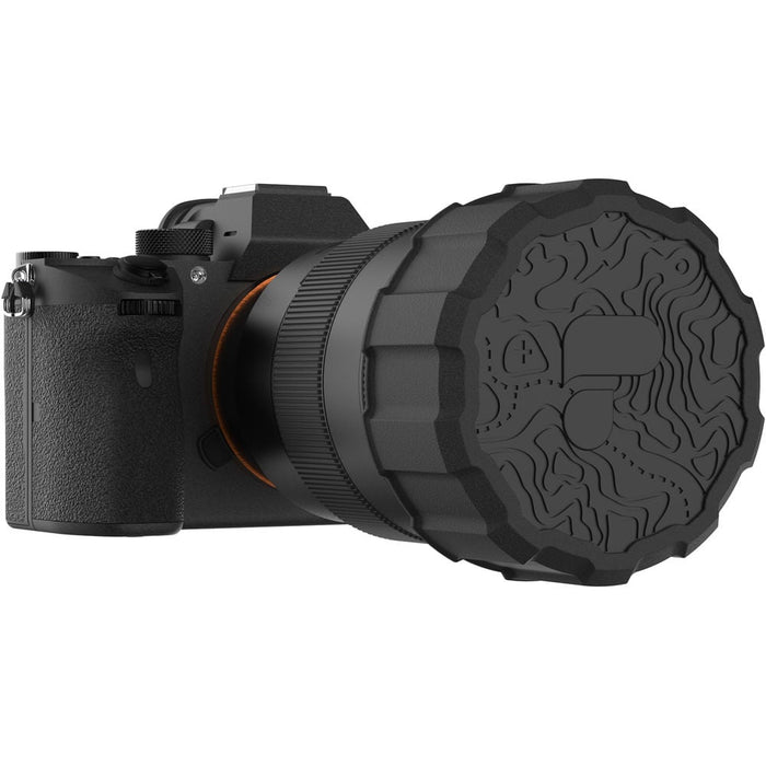 PolarPro 67-72mm Defender lens cover, protective rubber cap for camera lenses.