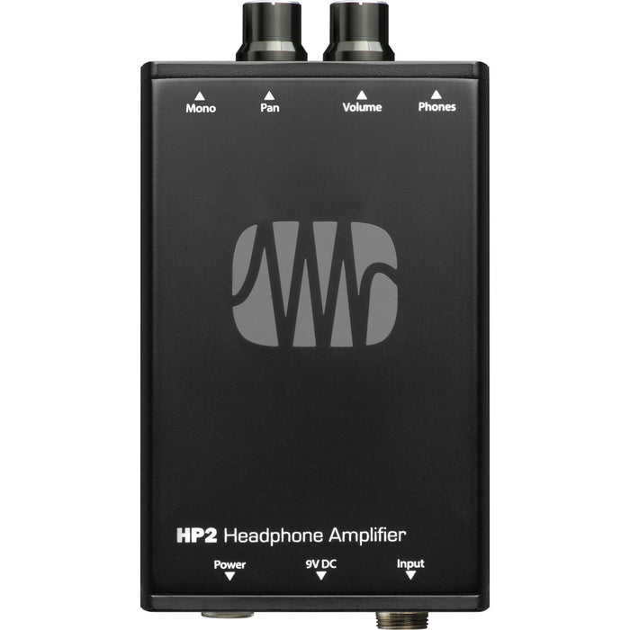 PreSonus HP2 personal headphone amplifier with stereo 1/8 inch output and dual XLR inputs