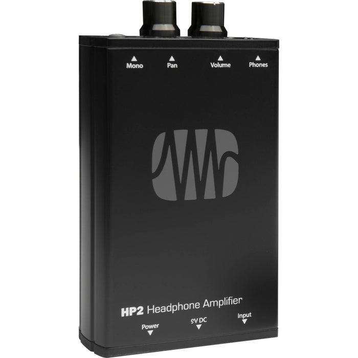 PreSonus HP2 personal headphone amplifier with stereo 1/8 inch output and dual XLR inputs
