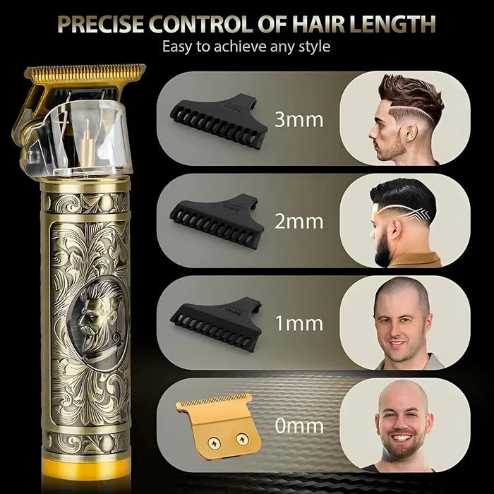 Professional 3-in-1 Men’s Grooming Kit – Gold Metal Edition