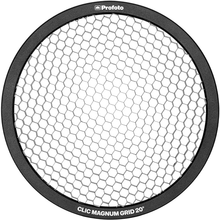 Hexagonal grid filter with 'Profoto' branding on a white background