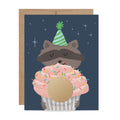 Raccoon Cupcake Scratch-Off Card