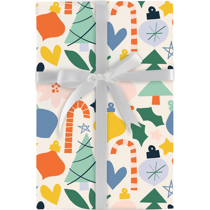 Rainbow Christmas Icons Gift Wrap