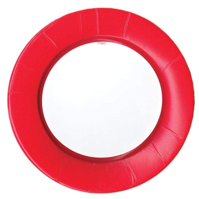 Red Linen Dinner Plates