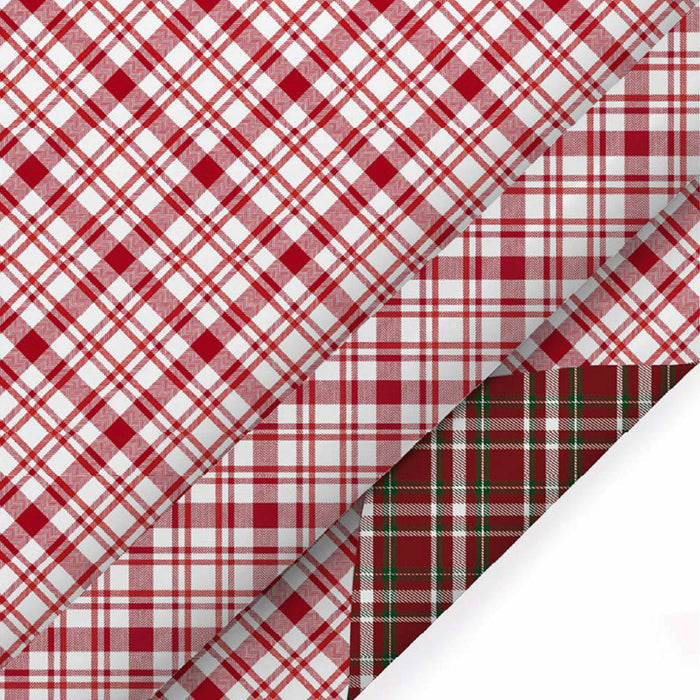 Reversible Red Tartan Gift Wrap