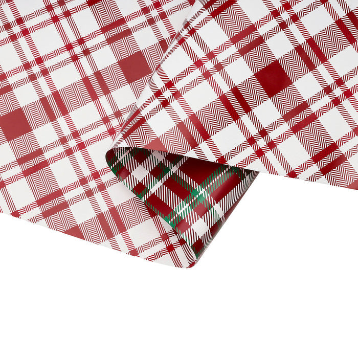 Reversible Red Tartan Gift Wrap