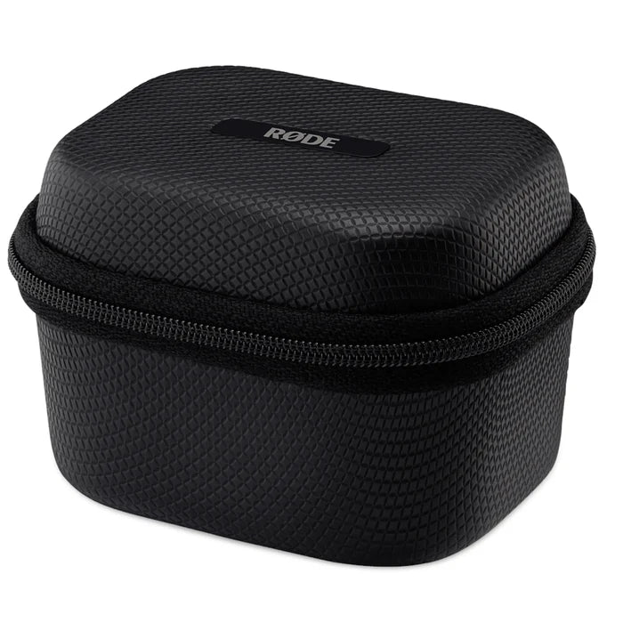 RØDE Charge Case+ for Wireless GO Gen 3: 4,200 mAh internal battery, dual recharges, simultaneous charging + data transfer, rugged zip case.