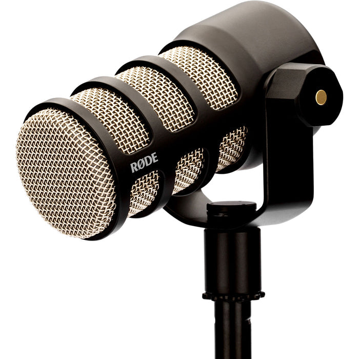 RODE PodMic Dynamic Podcasting Microphone in black finish for podcast and studio use