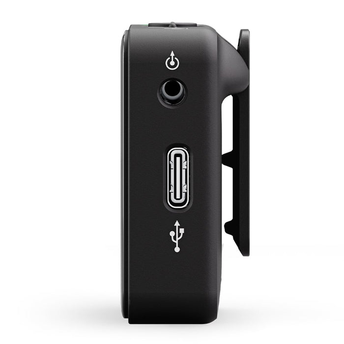 Boasting a transmitter and receiver that includes broadcast-quality microphones that offer dual-channel recordings and seamless connectivity.
