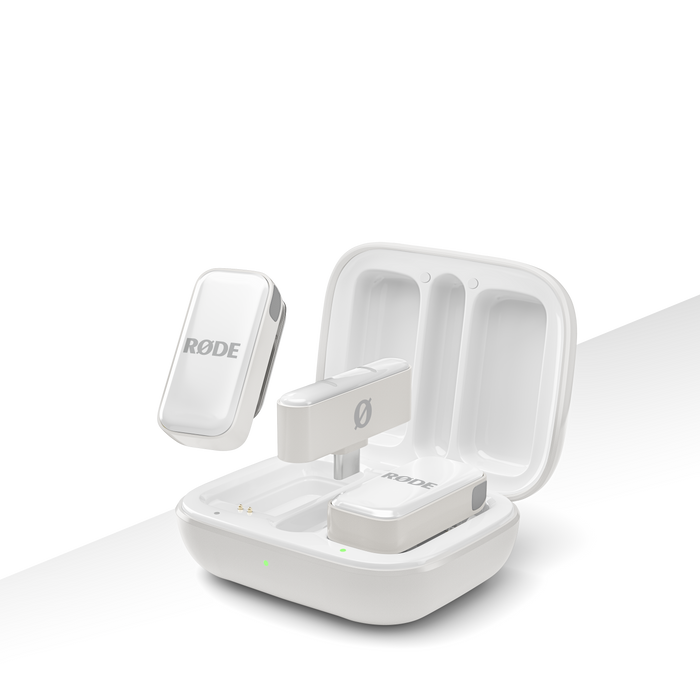 RODE Wireless Micro USB-C (White) – ultra-compact wireless microphone with USB-C connector, ideal for high-quality audio recording on Android devices and other USB-C gear.