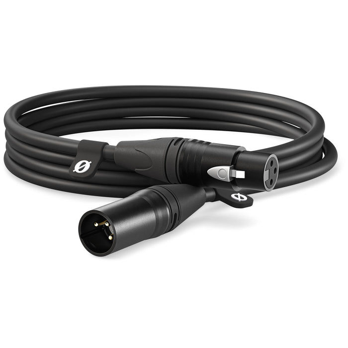 XLR cable for microphones, mixers, and audio gear, providing low-noise signal transfer.