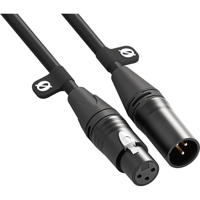 XLR cable for microphones, mixers, and audio gear, providing low-noise signal transfer.