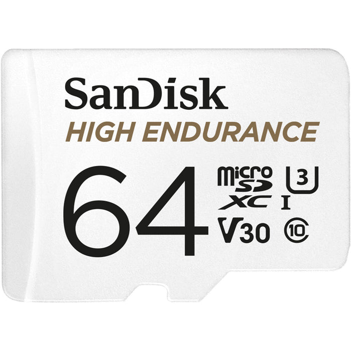 High-endurance 64GB microSD for dash cams and monitoring