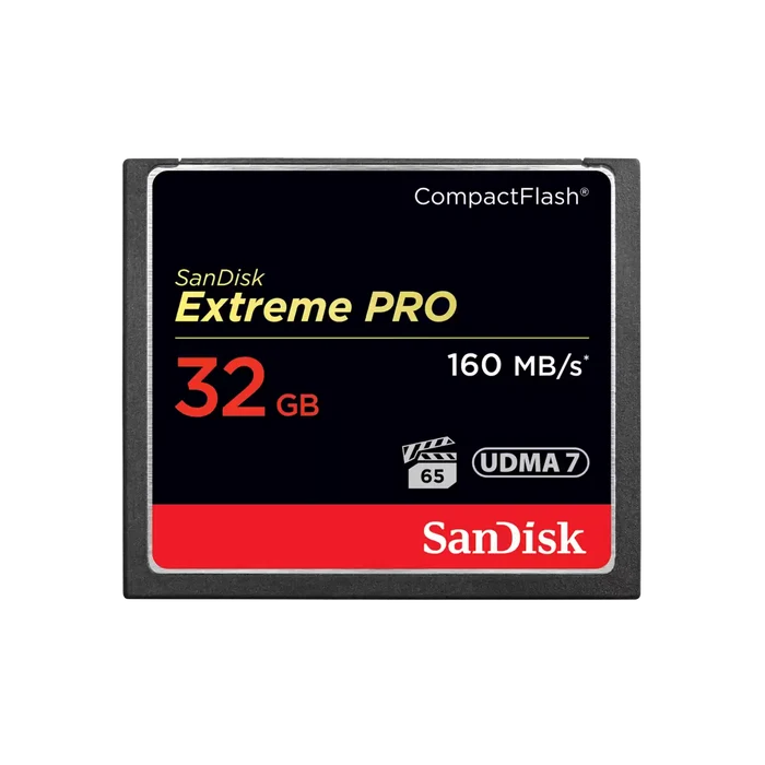 SanDisk Extreme PRO CompactFlash card on a white background