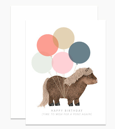 Shetland Pony Birthday Card