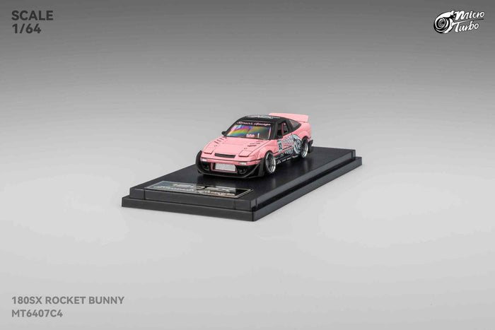 Simon's Garage Custom Nissan 180SX RB Metallic Pink Micro Turbo 1/64 scale MT6407C4