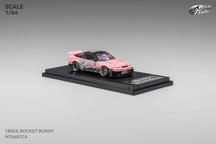 Simon's Garage Custom Nissan 180SX RB Metallic Pink Micro Turbo 1/64 scale MT6407C4