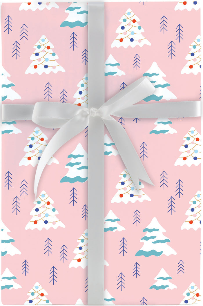 Snowy Trees Gift Wrap