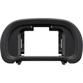 Sony FDA-EP18 eyepiece cup in black rubber with contoured design for improved eye comfort, compatible with Sony mirrorless camera viewfinders.