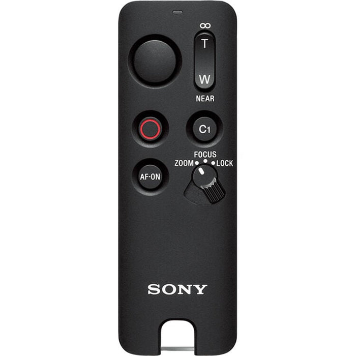 Sony GP-VPT3 multi-function shooting grip with detachable Bluetooth remote commander, converts to mini tripod, supports cameras up to 1.5 kg, 10m wireless remote control range, ergonomic design, tilt and swivel head for selfie or outward shots, dust and moisture resistant.