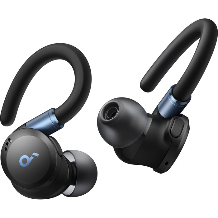Soundcore Sport X20 earbuds with adaptive noise-cancelling and BassUp technology for fitness and workouts
