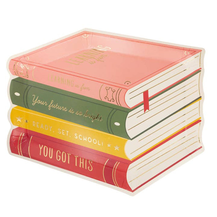Stack of Books Plates