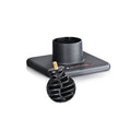 StediLens Base Unit for camera and telephoto lens stabilisation, with broad non‑slip silicone pads, compact cylindrical body and central screwball attachment point, designed for stable, gimbal‑like movement on beanbags, tripods or flat surfaces.
