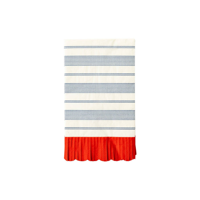 Striped Scallop Guest Towels