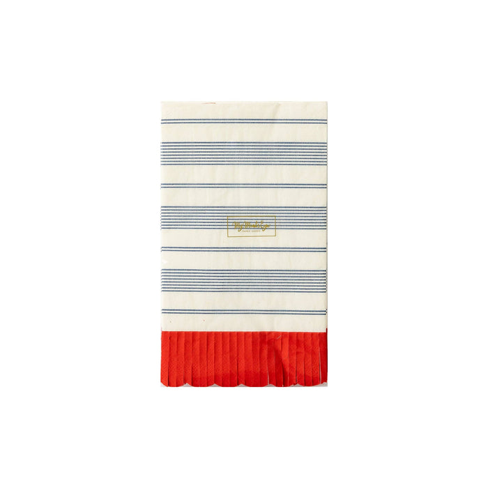 Striped Scallop Guest Towels