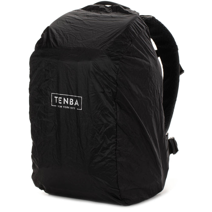 Tenba Axis V2 20L camera backpack with top, side, rear access, laptop/drones storage, MOLLE webbing, and comfy straps.