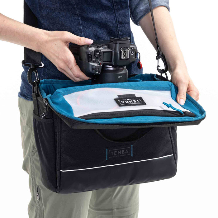 Tenba Skyline V2 Shoulder Bag 13 in grey for DSLR or mirrorless camera with accessories